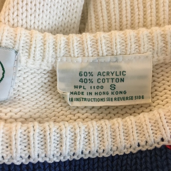 🍁Vintage Izod Lacoste Argyle Check Plaid Sweater - Picture 4 of 8